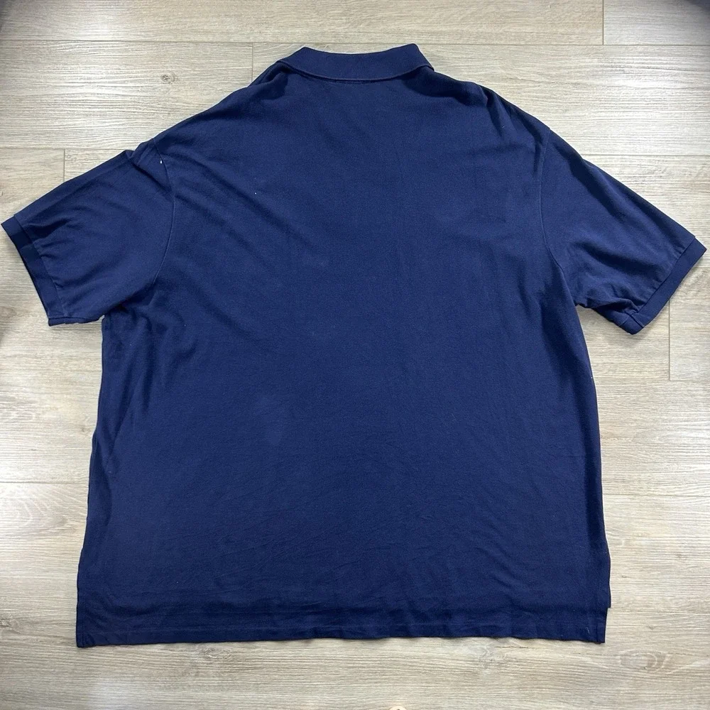 Polo Ralph Lauren 4XB  Polo Shirt‎ Big & Tall Iconic Mesh Navy Blue Red Pony